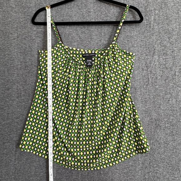 NEW YORK & COMPANY Y2K Cami Top M Green Yellow Black Adjustable Straps Stretchy - Picture 4 of 6